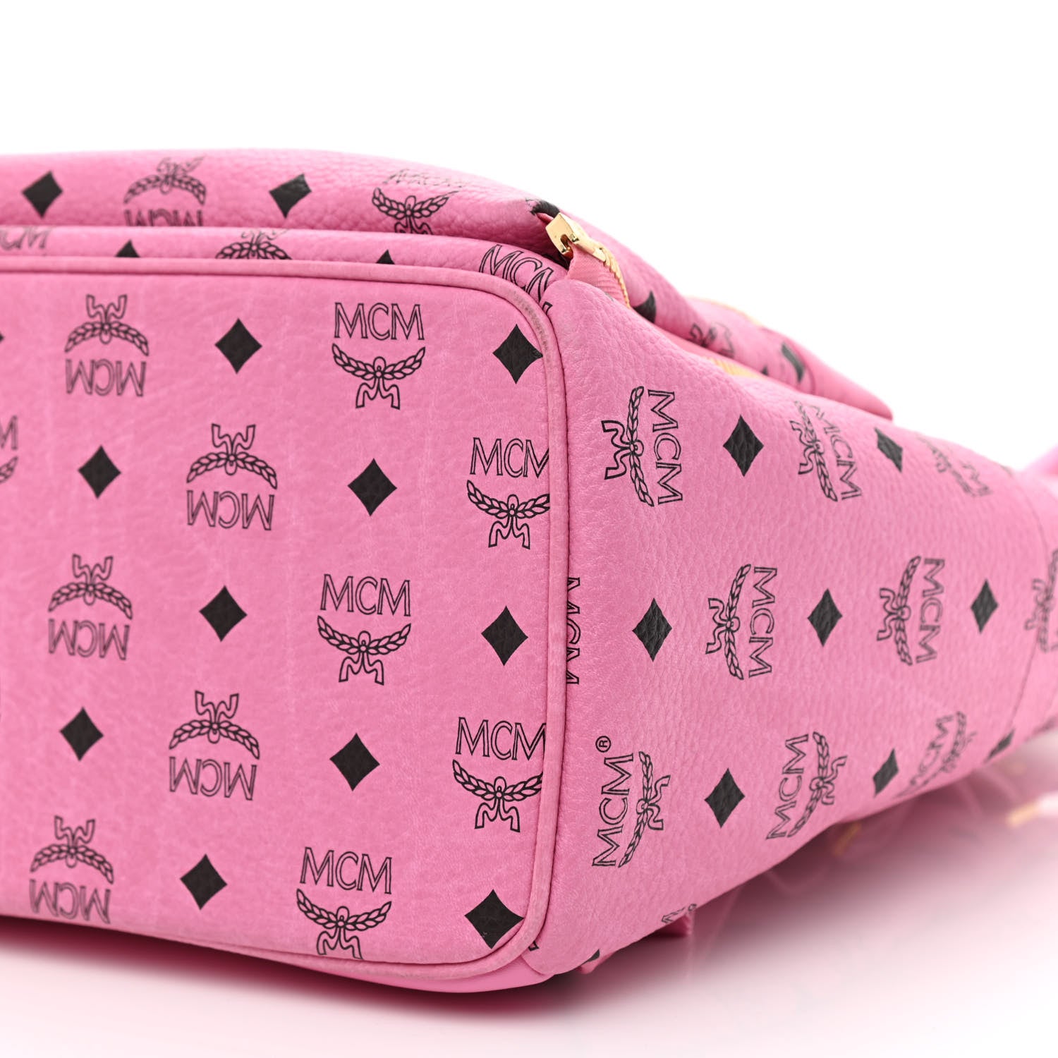 MCM Visetos Studded Medium Dual Stark Backpack Pink 9 of 10