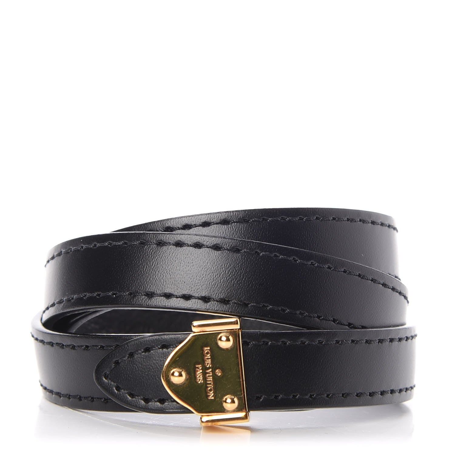 Louis Vuitton Calfskin Box It Bracelet 17 Black 1 of 5