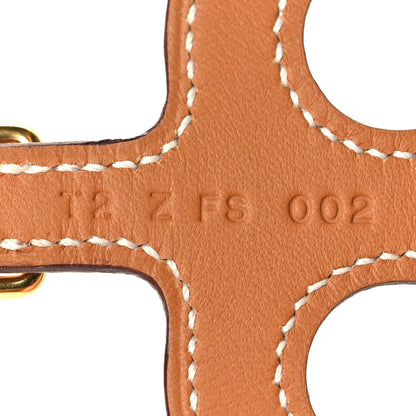 Hermes Calfskin Entrelacs Cuff Bracelet T2 Gold 6 of 7