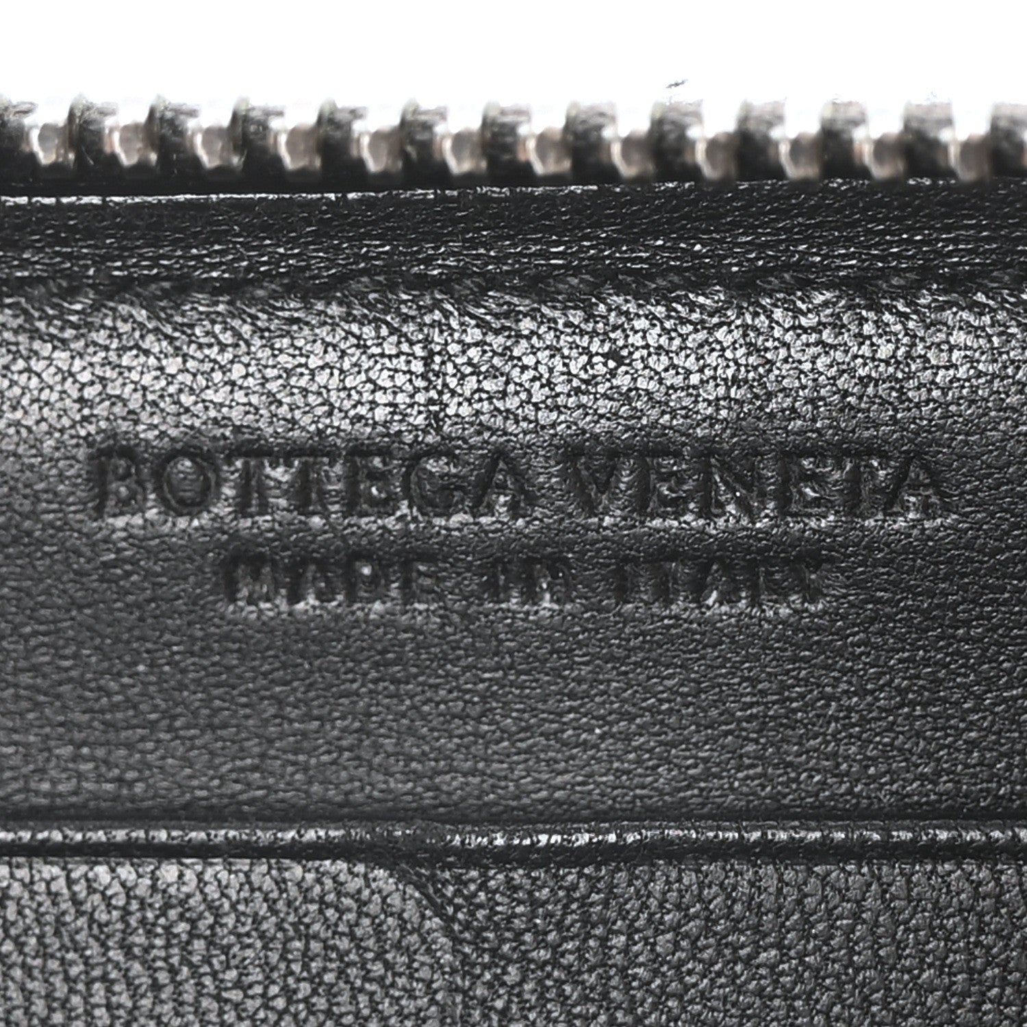 Bottega Veneta Nappa Intrecciato Dot Zip Around Wallet Black Grey 6 of 7