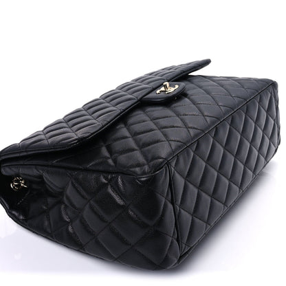 Chanel Caviar Quilted XXL Travel Flap Bag Black Black 7 of 8