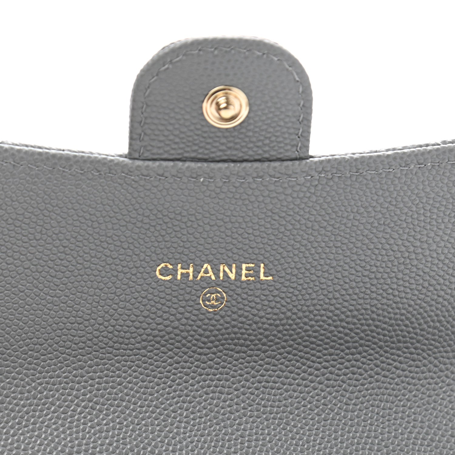 Chanel Caviar Quilted Medium Flap Wallet Grey 6 of 8