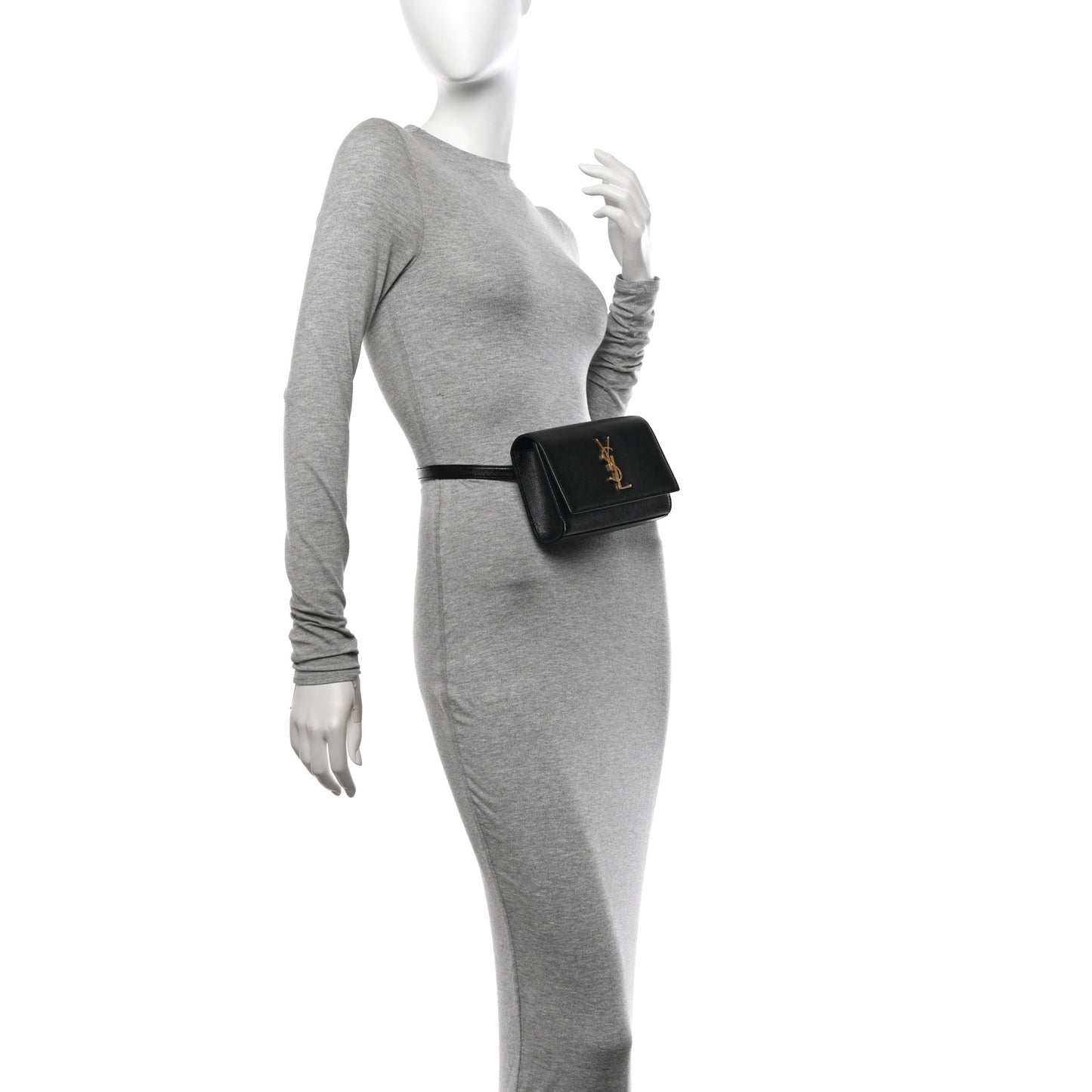 Grain De Poudre Monogram Kate Belt Bag Black