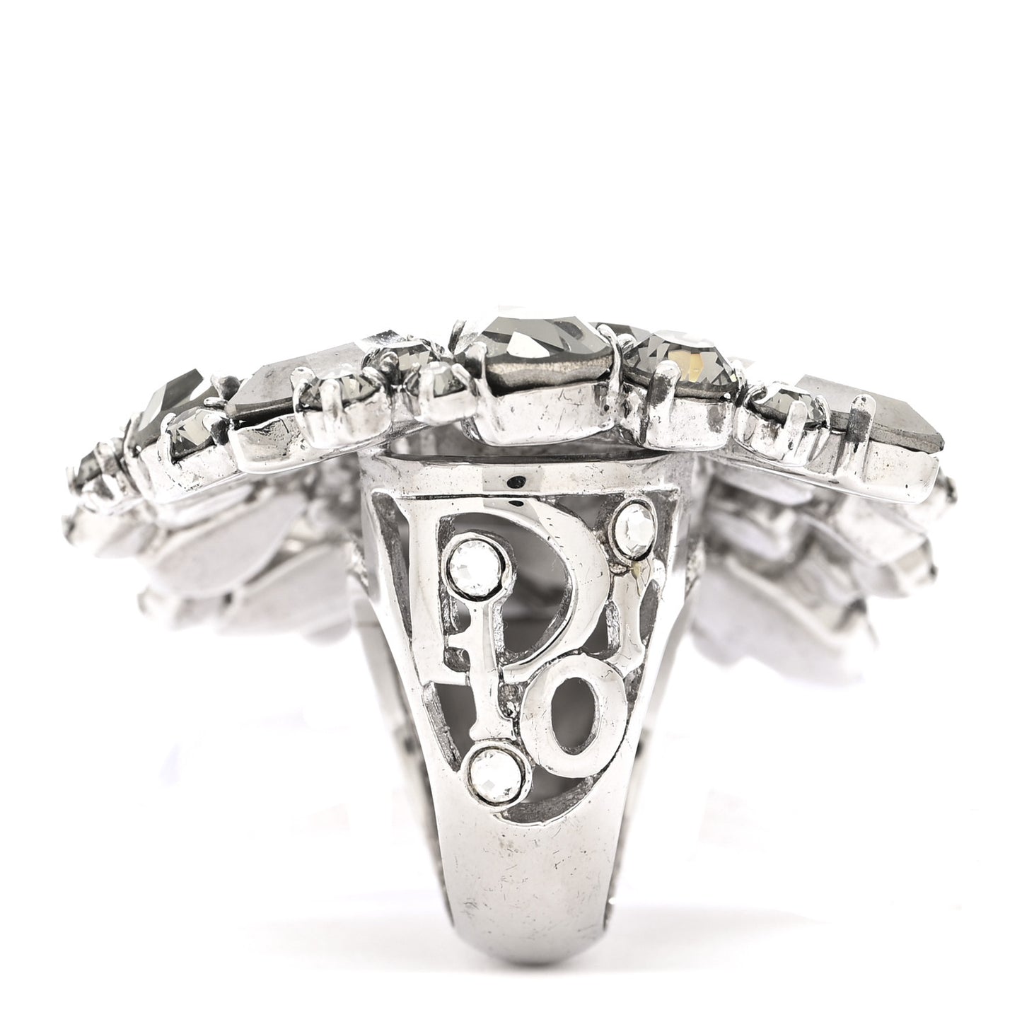 Crystal Cocktail Ring 54 7 Silver