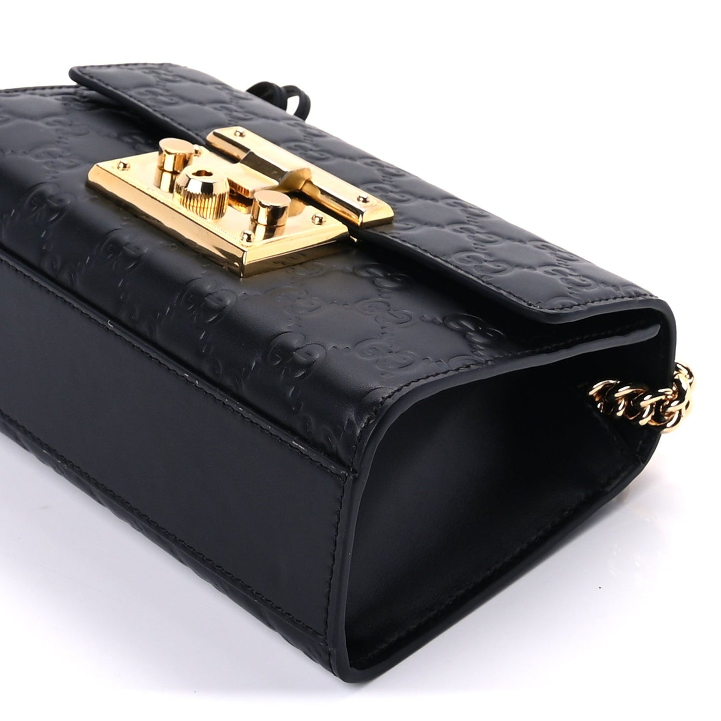 ssima Small Padlock Shoulder Bag  Black