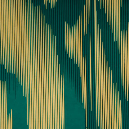 Hermes Porcelain Voyage en Ikat Presentation Plate Emerald 5 of 6