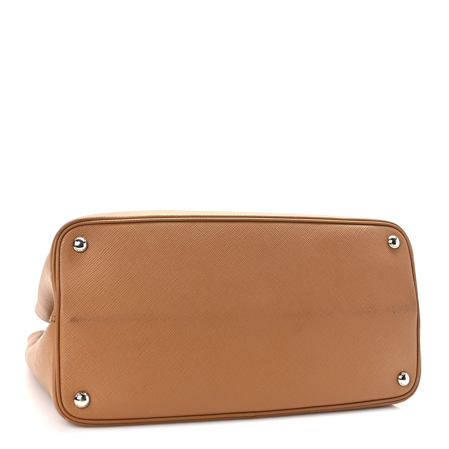 Prada Saffiano Cuir Large Double Bag Caramel Fuoco 3 of 8