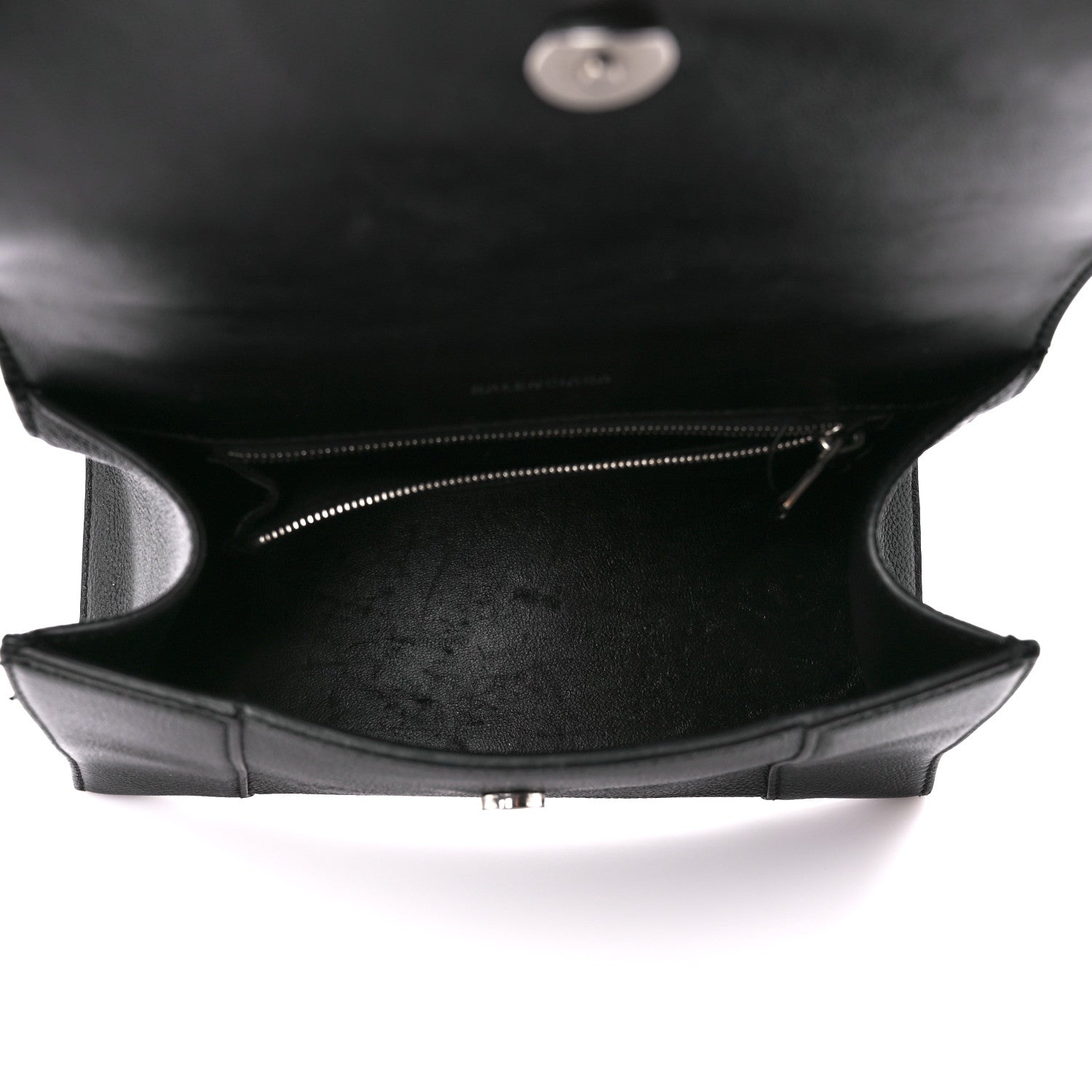 Balenciaga Grained Calfskin Small Hourglass Top Handle Bag Black 5 of 11