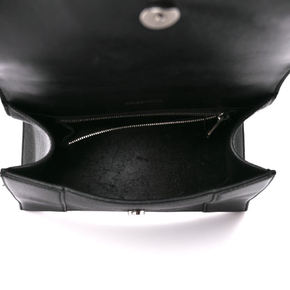 Balenciaga Grained Calfskin Small Hourglass Top Handle Bag Black 5 of 11