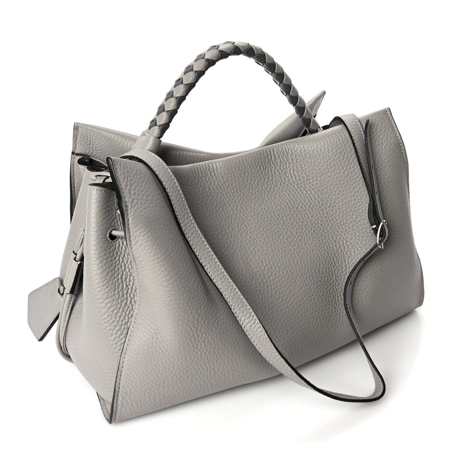Heavy Grain Iris Tote Powder Grey Dark Clay
