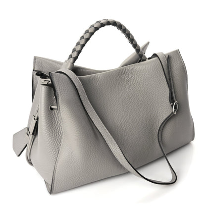 Mulberry Heavy Grain Iris Tote Powder Grey Dark Clay 2 of 8