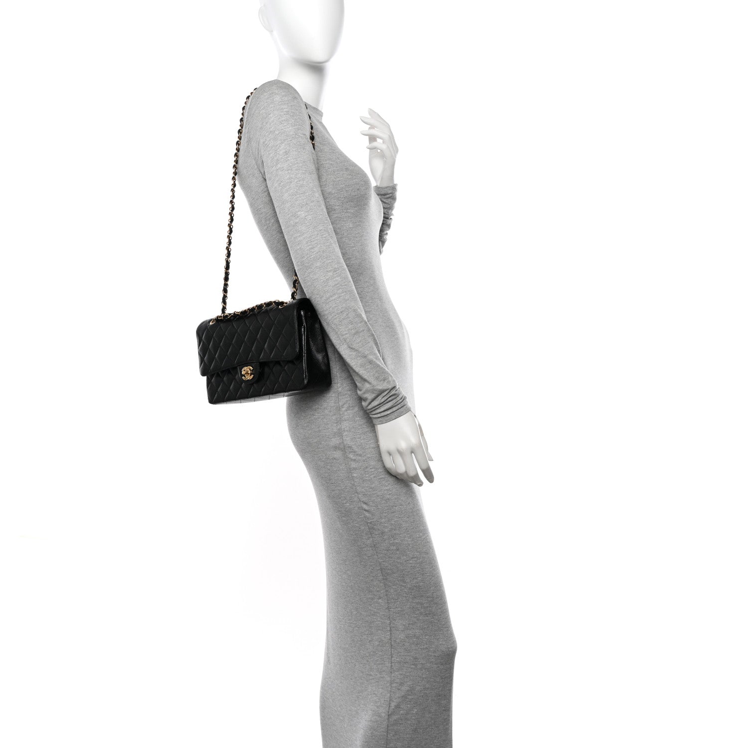 Chanel Caviar Quilted Medium Double Flap Black 2 of 11