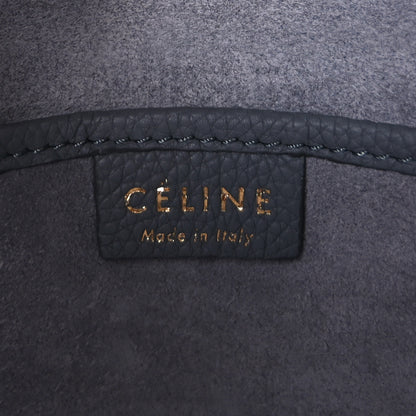 Celine Drummed Calfskin Nano Luggage Kohl 5 of 9