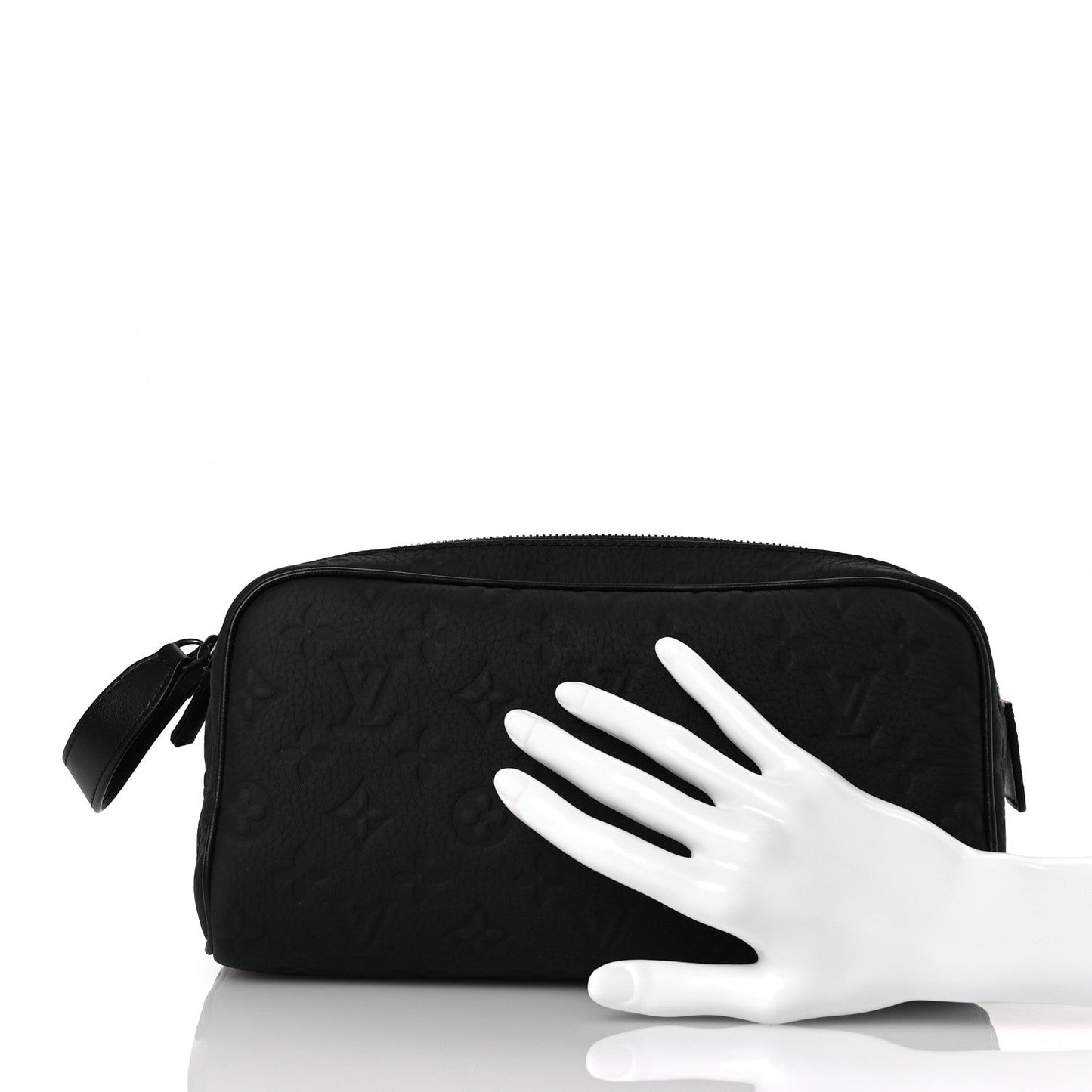 Taurillon Monogram Dopp Kit Toilet Pouch Black