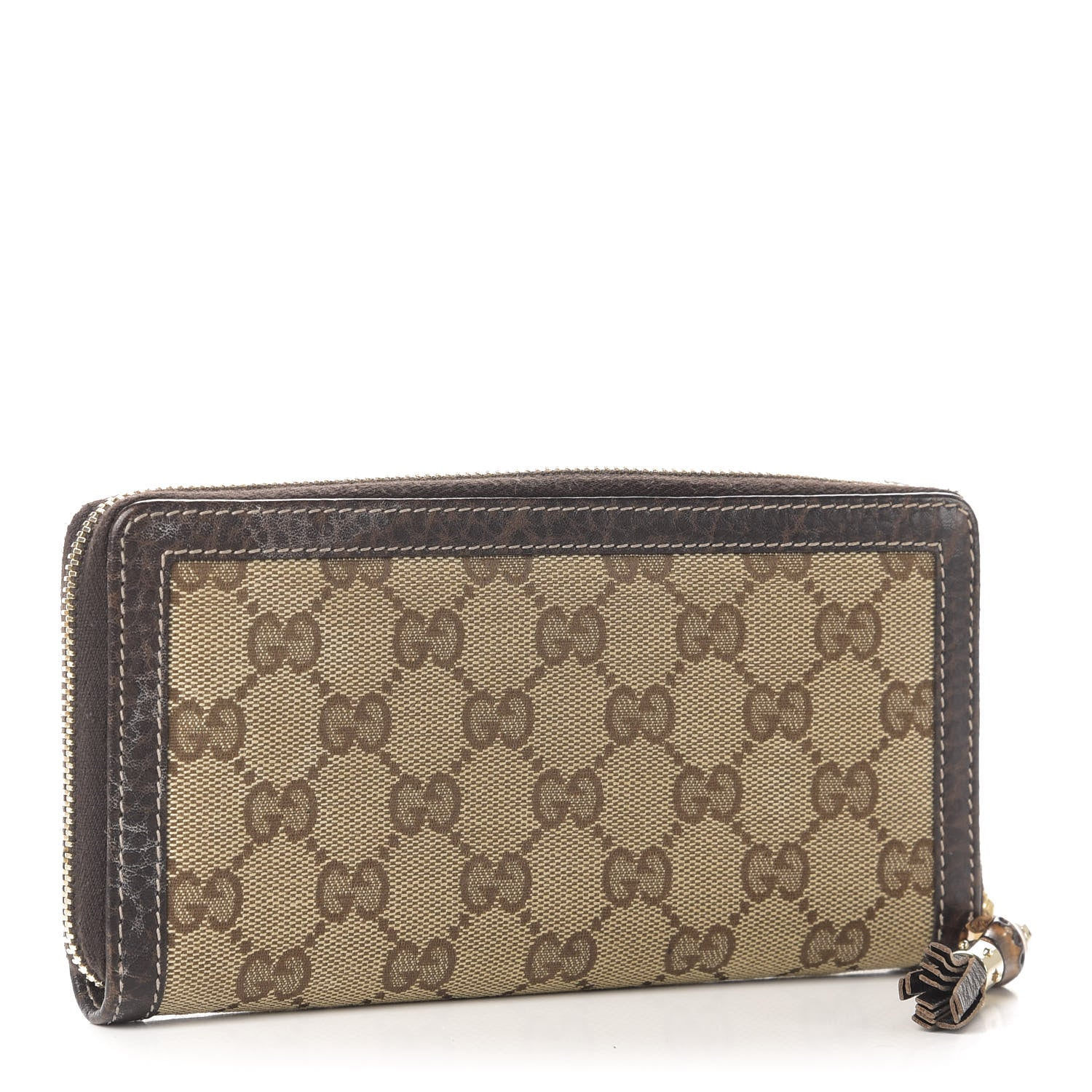 Gucci GG Supreme Monogram Zip Around Wallet Brown 3 of 8