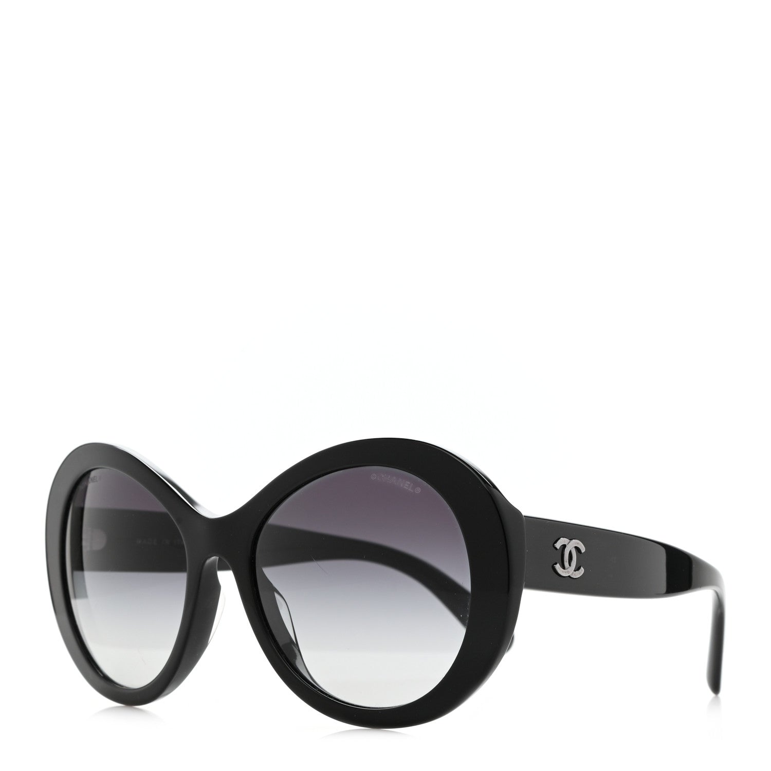 Chanel Oval CC Sunglasses 5372-A Black 1 of 9