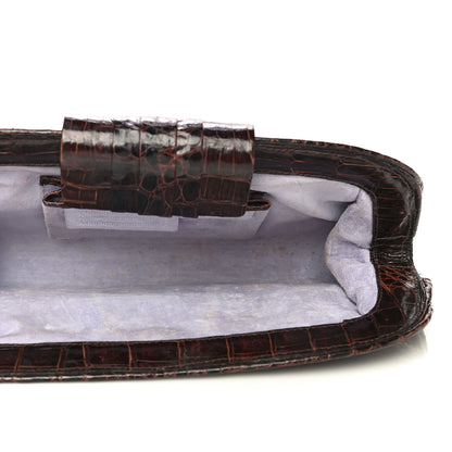 Nancy Gonzalez Crocodile Clutch Brown 5 of 26