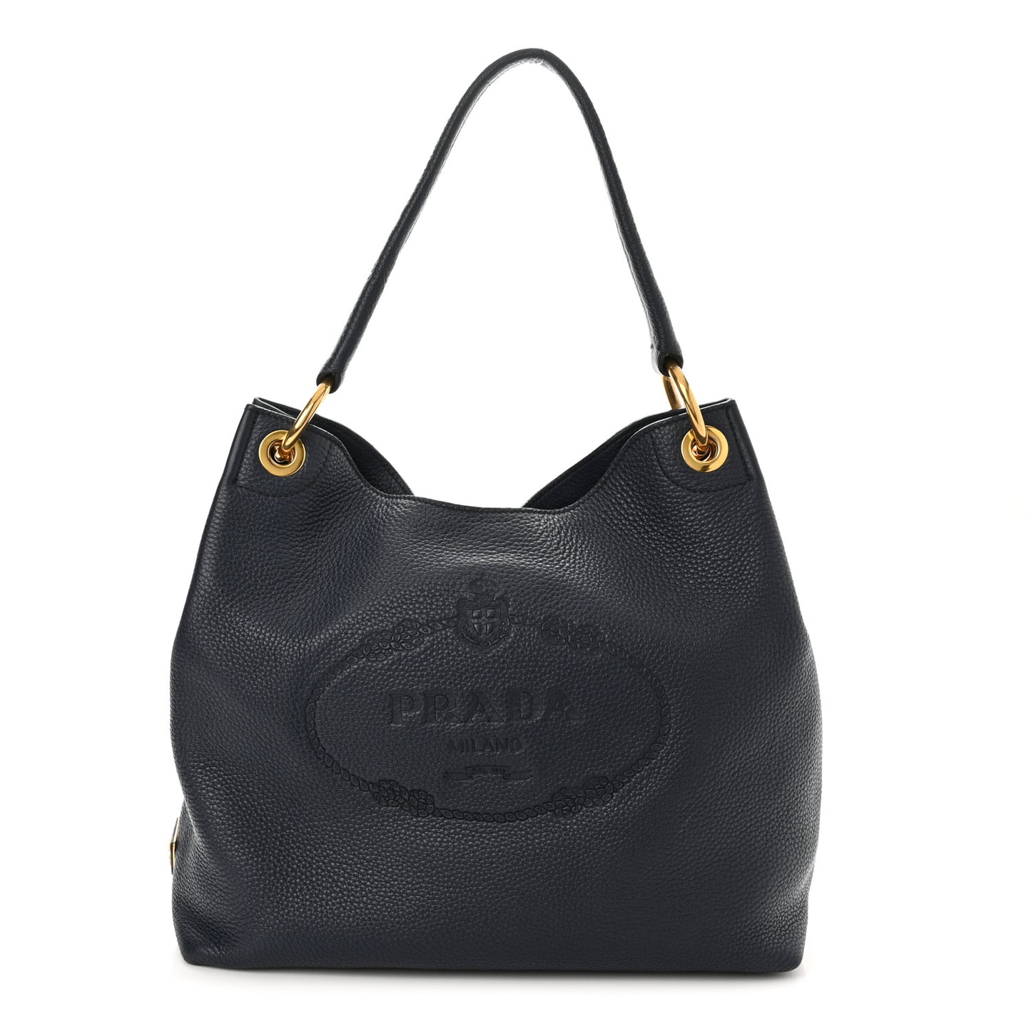 Vitello Phenix Embossed Logo Hobo Baltico