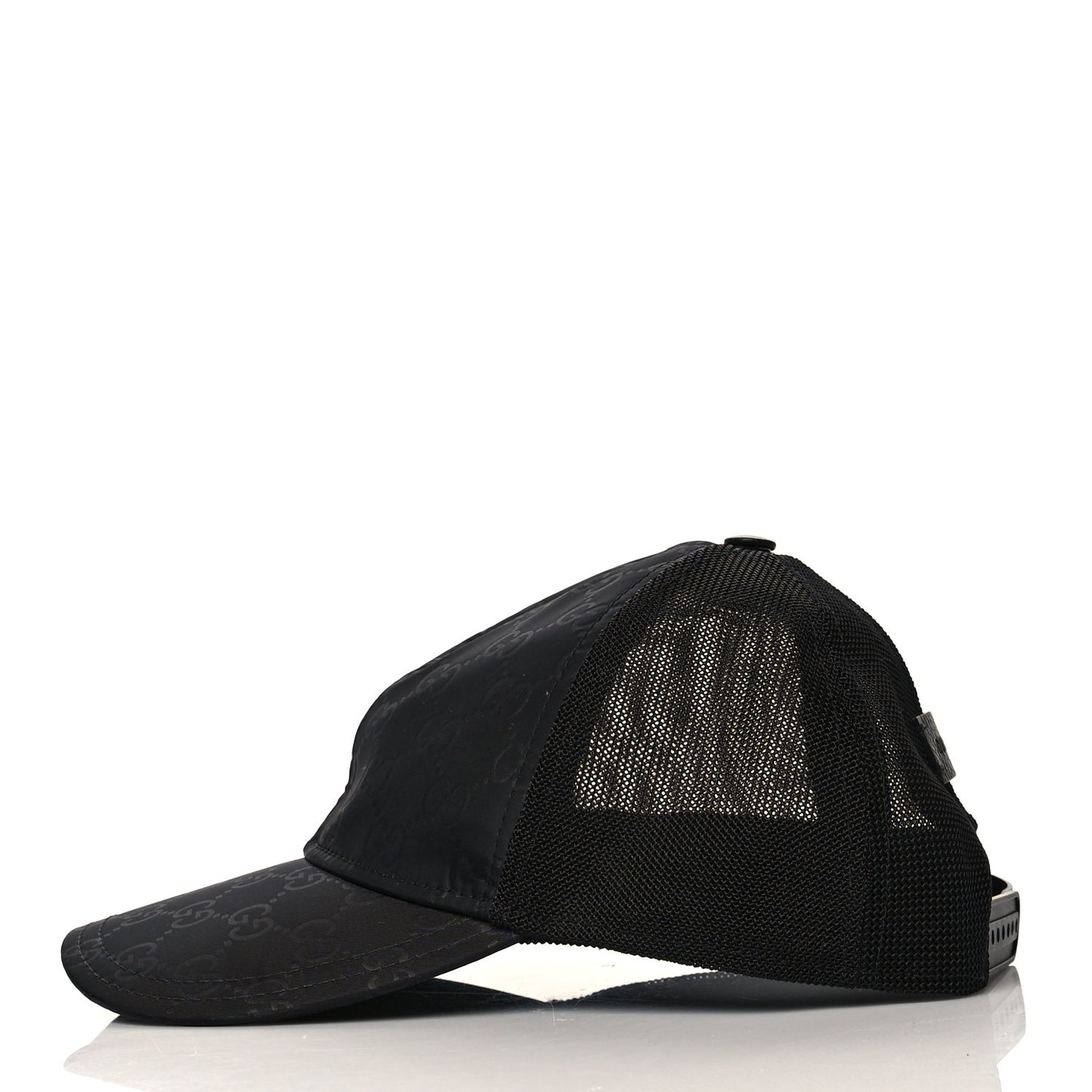 Nylon Monogram Baseball Hat M Black