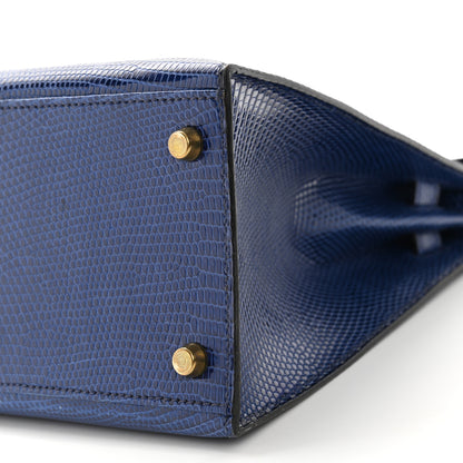Hermes Lizard Kelly Sellier 28 Bleu Saphir 10 of 19