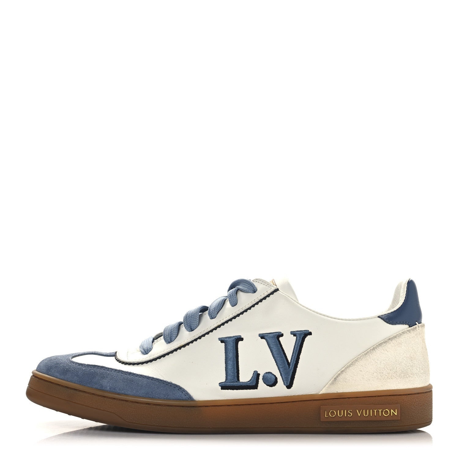 Louis Vuitton Calfskin Frontrow Sneakers Blue 1 of 7
