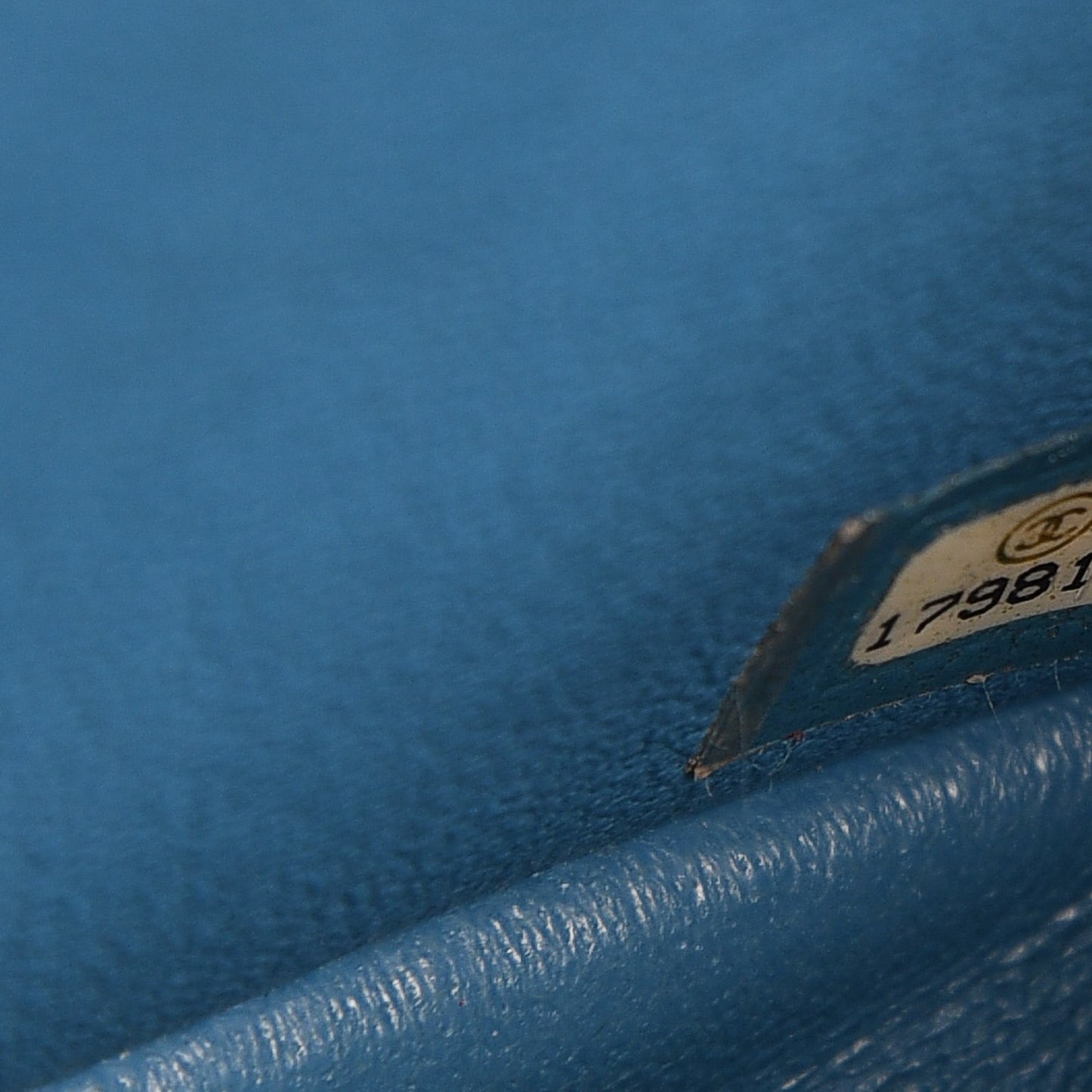 Caviar Quilted Mini Rectangular Flap Blue