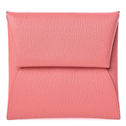 Hermes Chevre Mysore Bastia Coin Purse Rose Ete 1 of 8