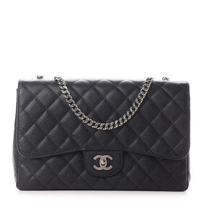 Chanel Caviar Quilted Jumbo Single Flap Bijoux Chain Black 1 of 9