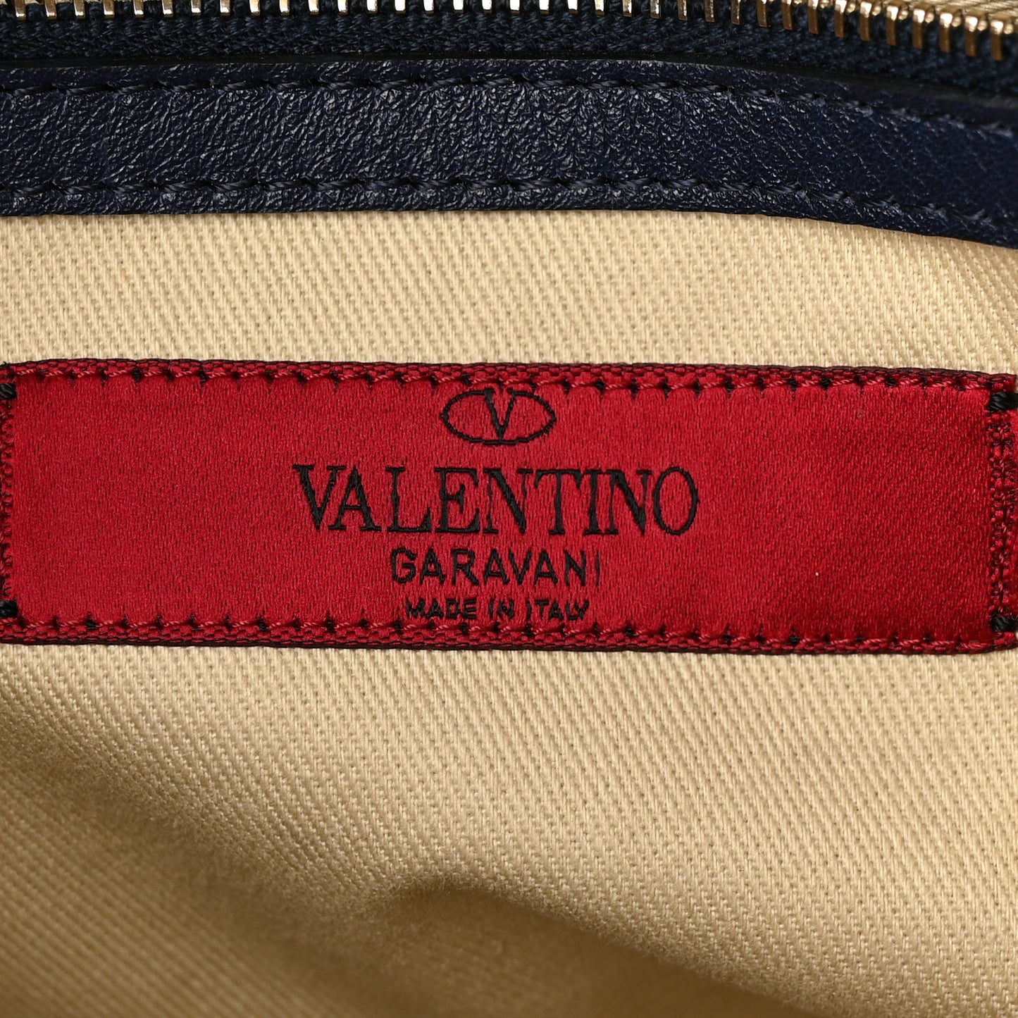 Vitello Rockstud Double Handle Tote Marine