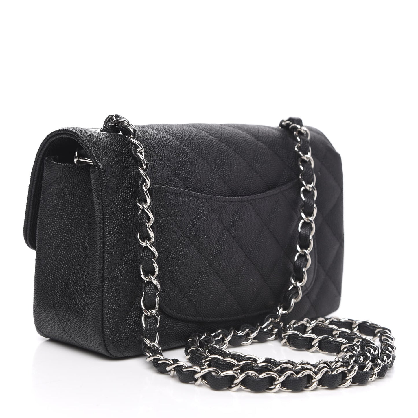 Caviar Quilted Mini Rectangular Flap Black