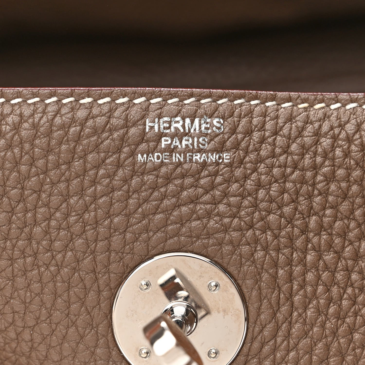 Hermes Taurillon Clemence Lindy 30 Etoupe 6 of 11