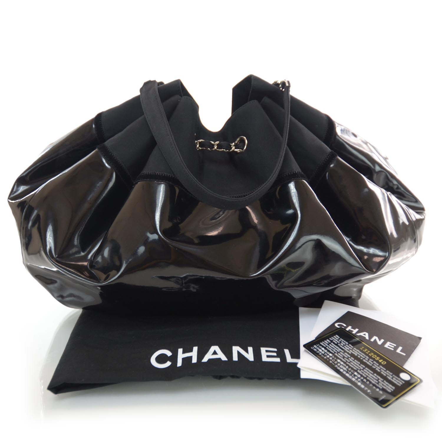 Chanel Vinyl Stretch Spirit Large Cabas Tote Black 3 of 9