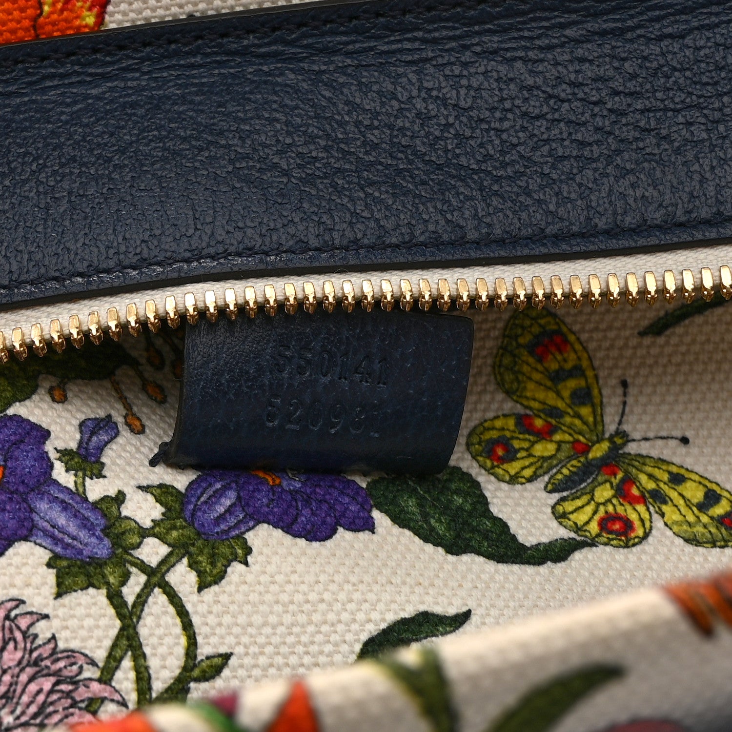 Gucci Canvas Medium Flora Tote White Multicolor Blue Agata 5 of 10