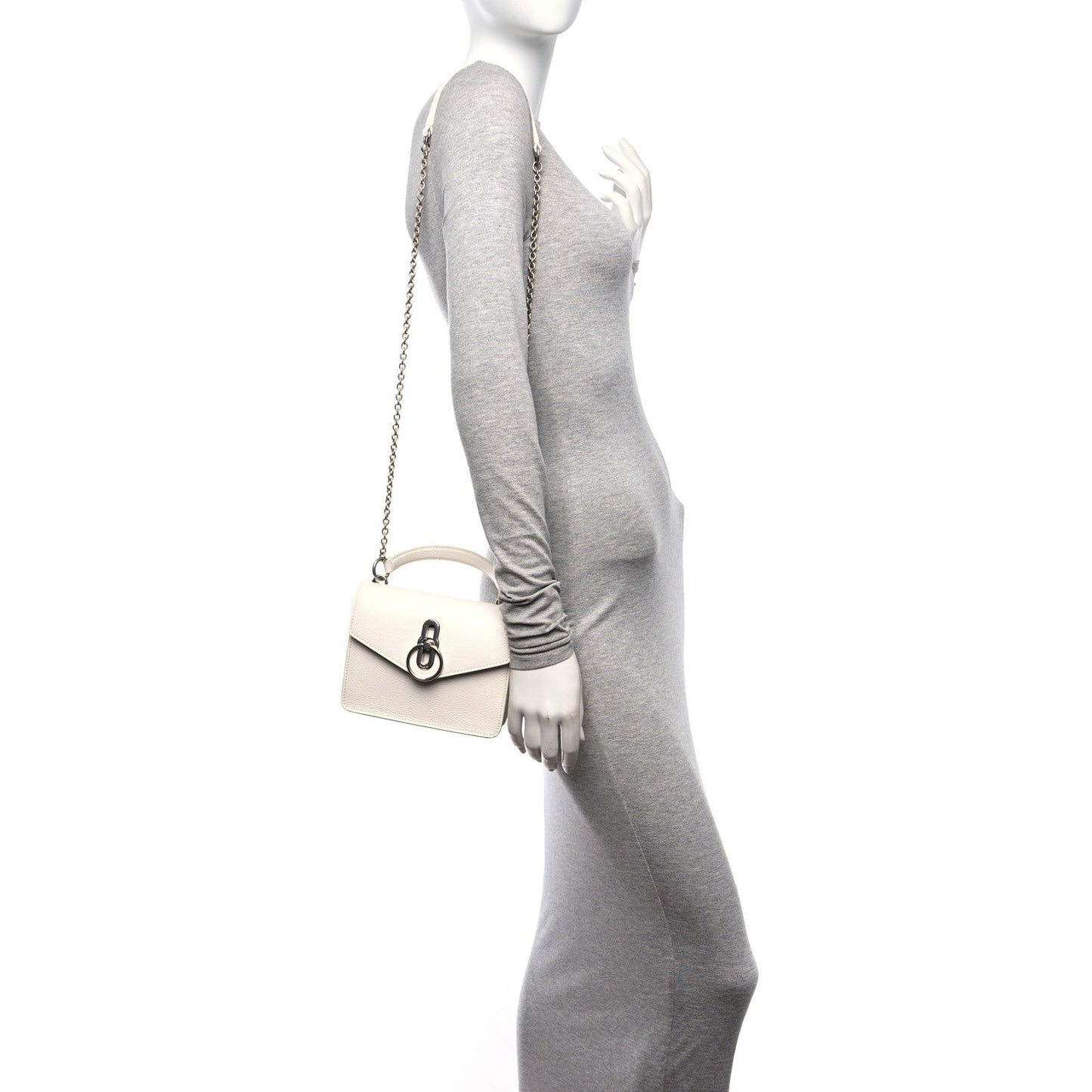 MULBERRY Small Classic Grain Amberley Top Handle Crossbody White