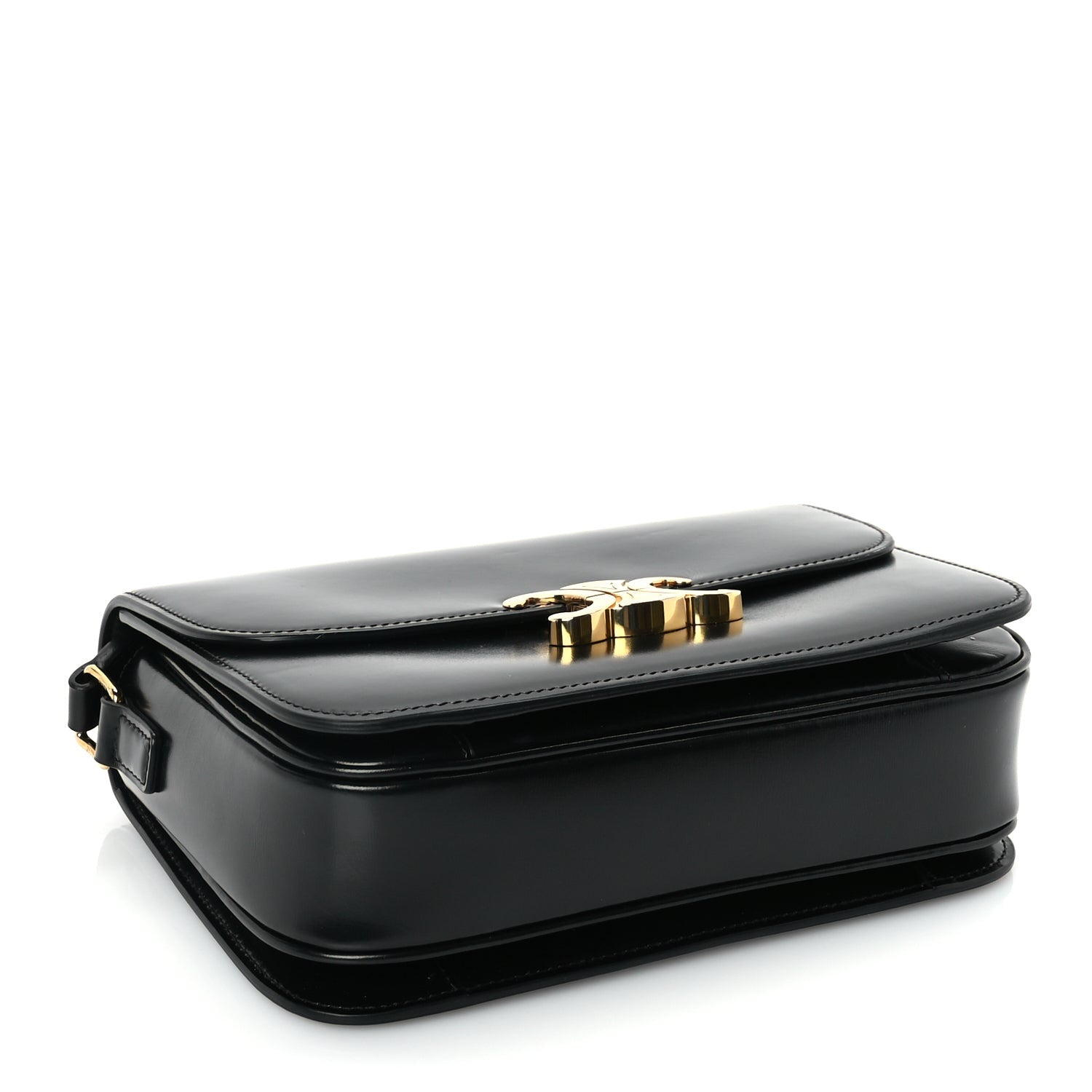 Celine Shiny Calfskin Medium Triomphe Black 3 of 8