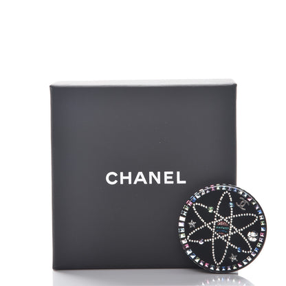 Chanel Glittered Resin Strass Brooch Black Pink 5 of 5