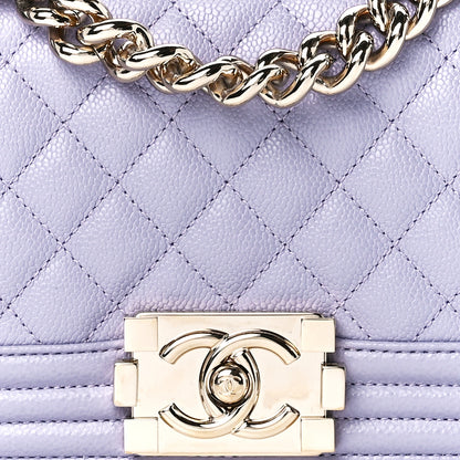 Chanel Caviar Quilted Small Boy Flap Light Purple 8 of 11