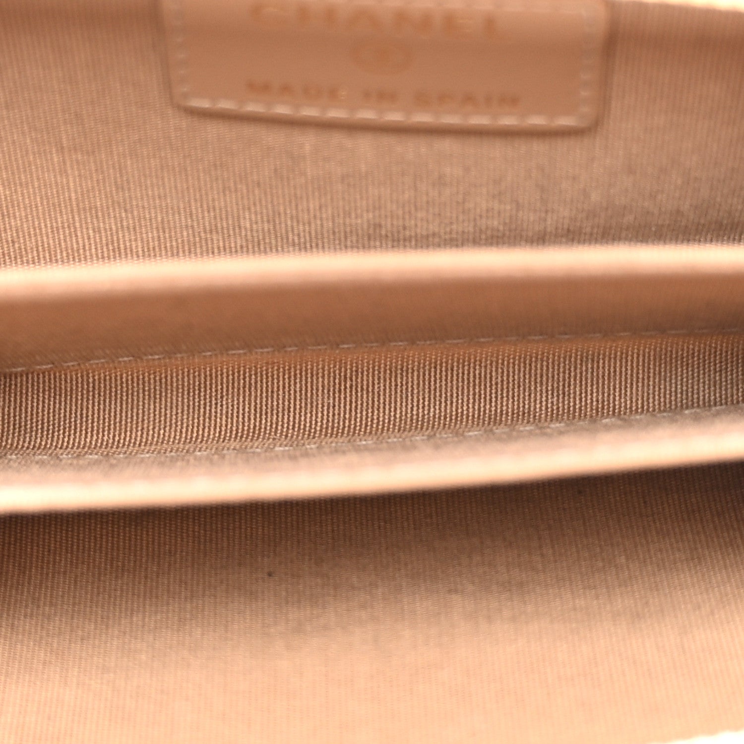 Chanel Caviar Quilted Boy Zip Around Coin Purse Wallet Beige 5 of 9