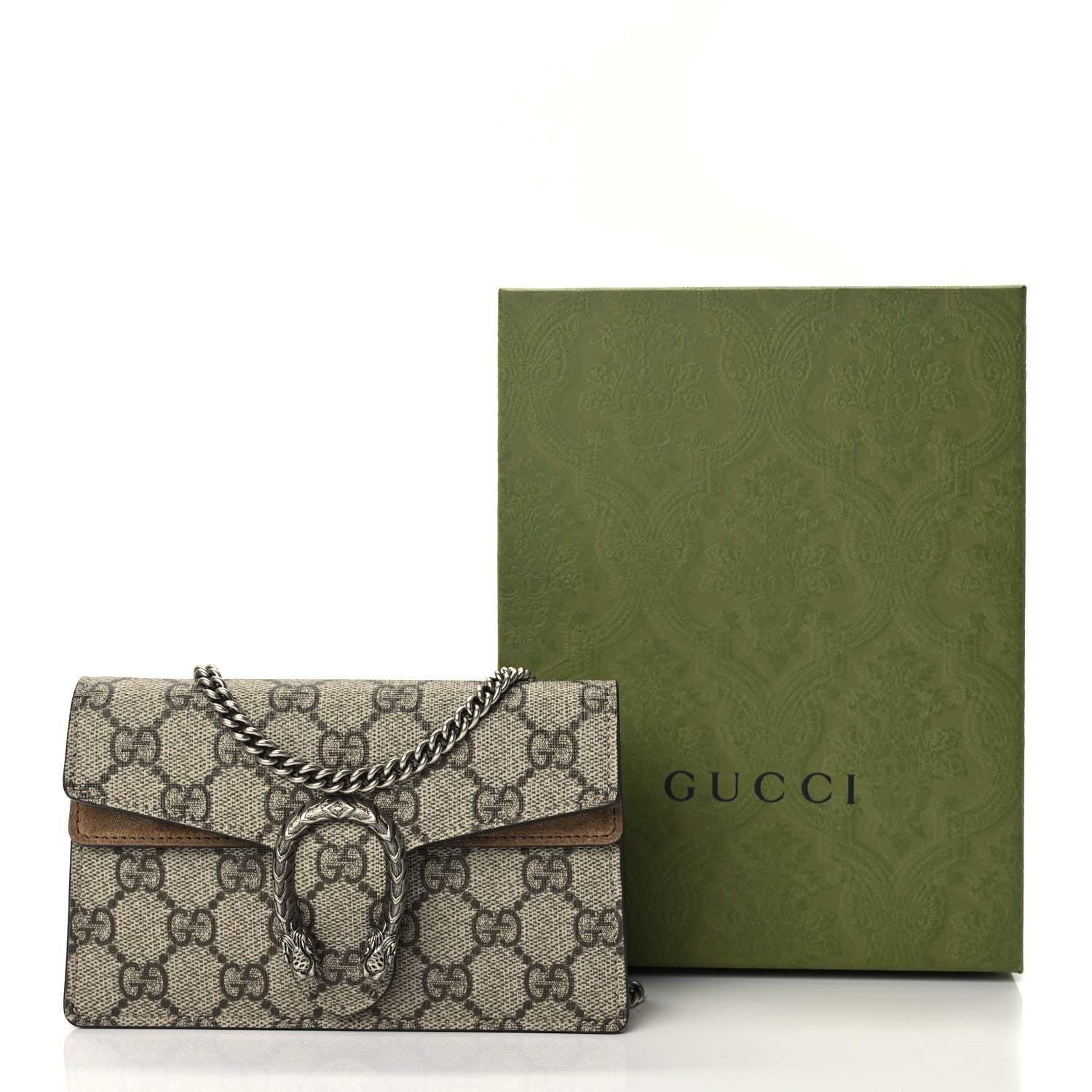 Gucci GG Supreme Monogram Super Mini Dionysus Shoulder Bag Taupe 9 of 9