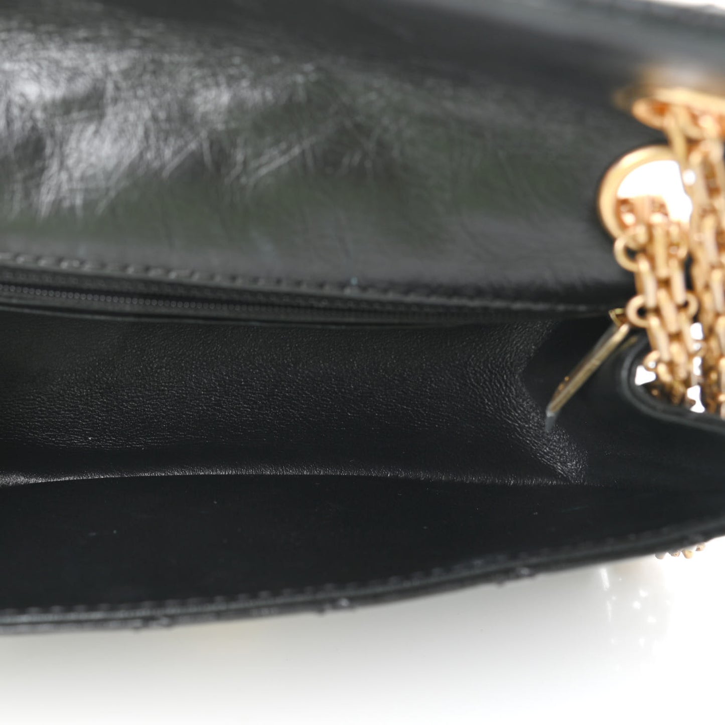 Aged Calfskin Quilted 2.55 Reissue Mini Flap Black