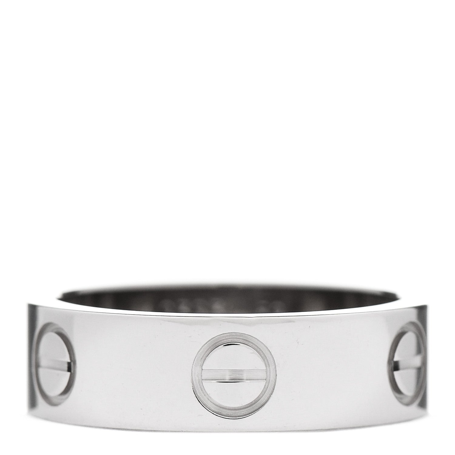 Cartier 18K White Gold 5.5mm LOVE Ring 52 6 1 of 5