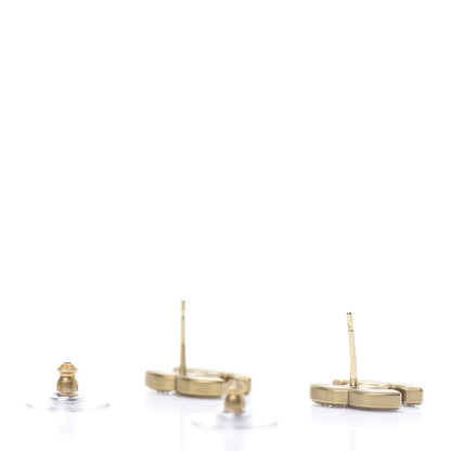 Chanel Crystal CC Earrings Gold 3 of 5