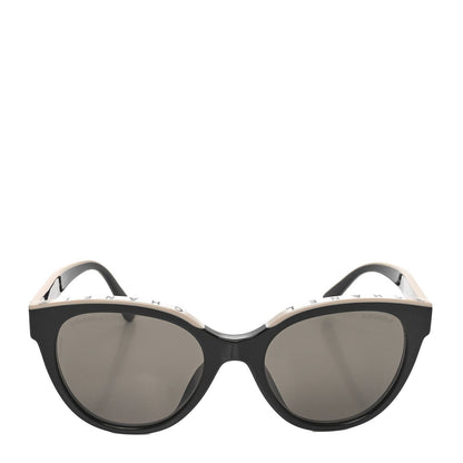 Chanel Acetate CC Butterfly Sunglasses 5414-A Black Beige 2 of 7