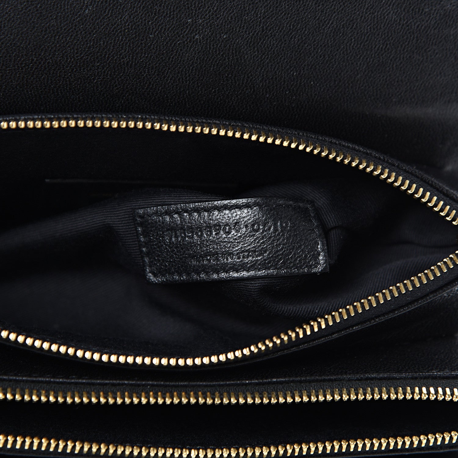 Saint Laurent Lambskin Diamond Quilted Monogram Angie Chain Bag Black 8 of 17