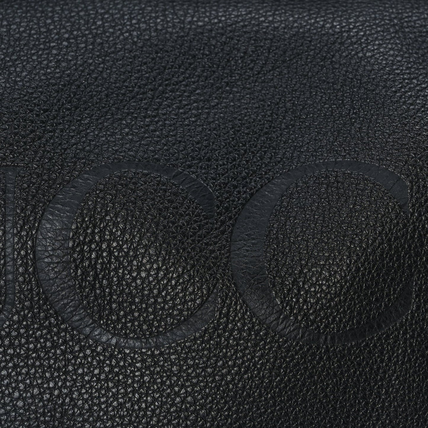 Pebbled Calfskin Large Logo Tote Black