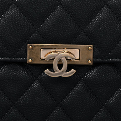 Chanel Caviar Quilted Large Golden Class Pouch Black 8 of 11