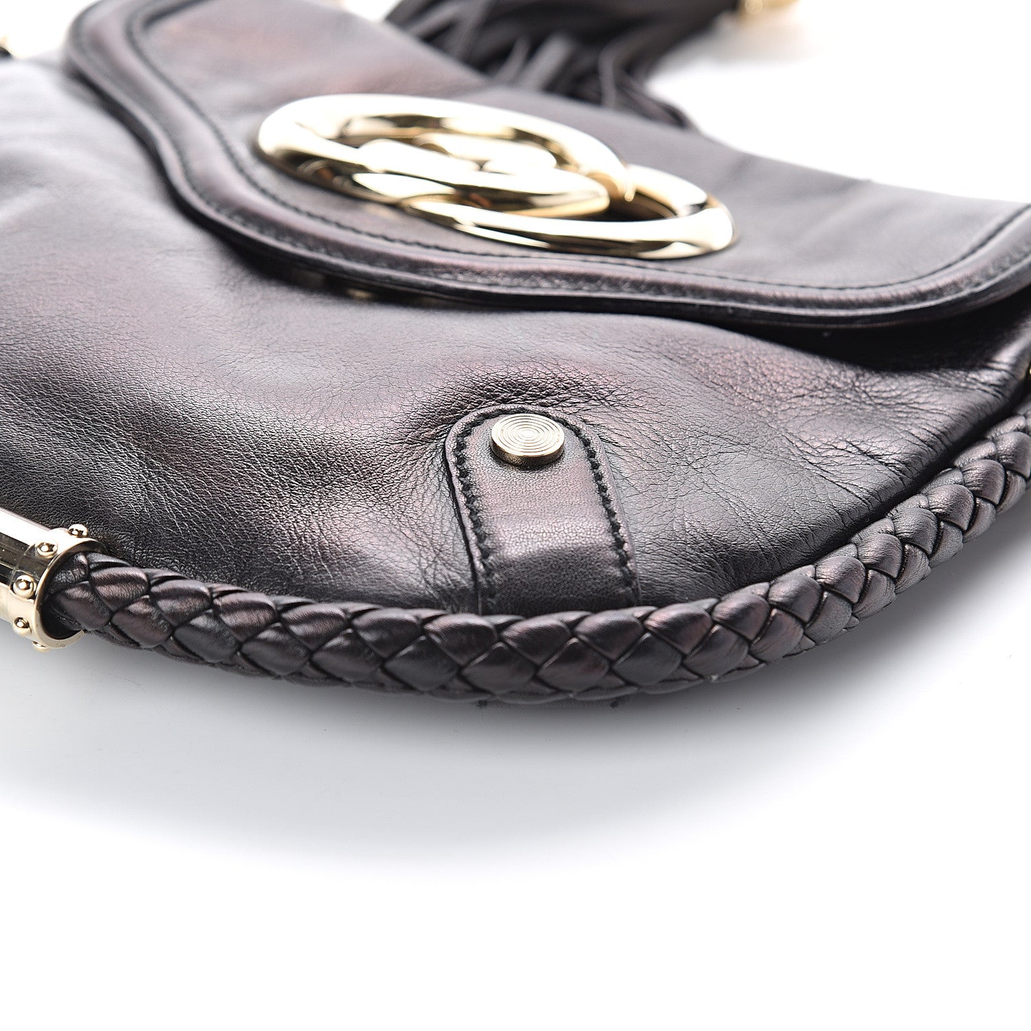 Gucci Calfskin Small Britt Tassel Shoulder Bag Black 7 of 7