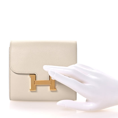Hermes Evercolor Constance Compact Passant Wallet  Beton 2 of 8