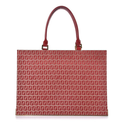 Fendi Zucchino Briefcase Tote Red 1 of 22