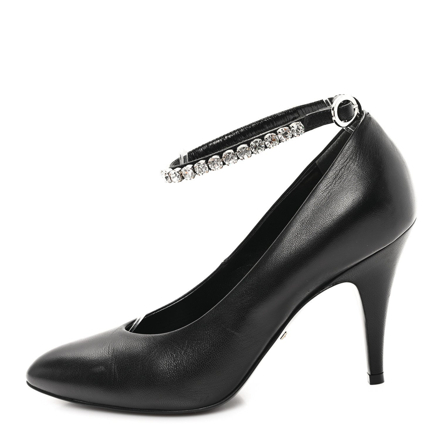 Gucci Malaga Kid Crystal Pumps 37 Black 1 of 7